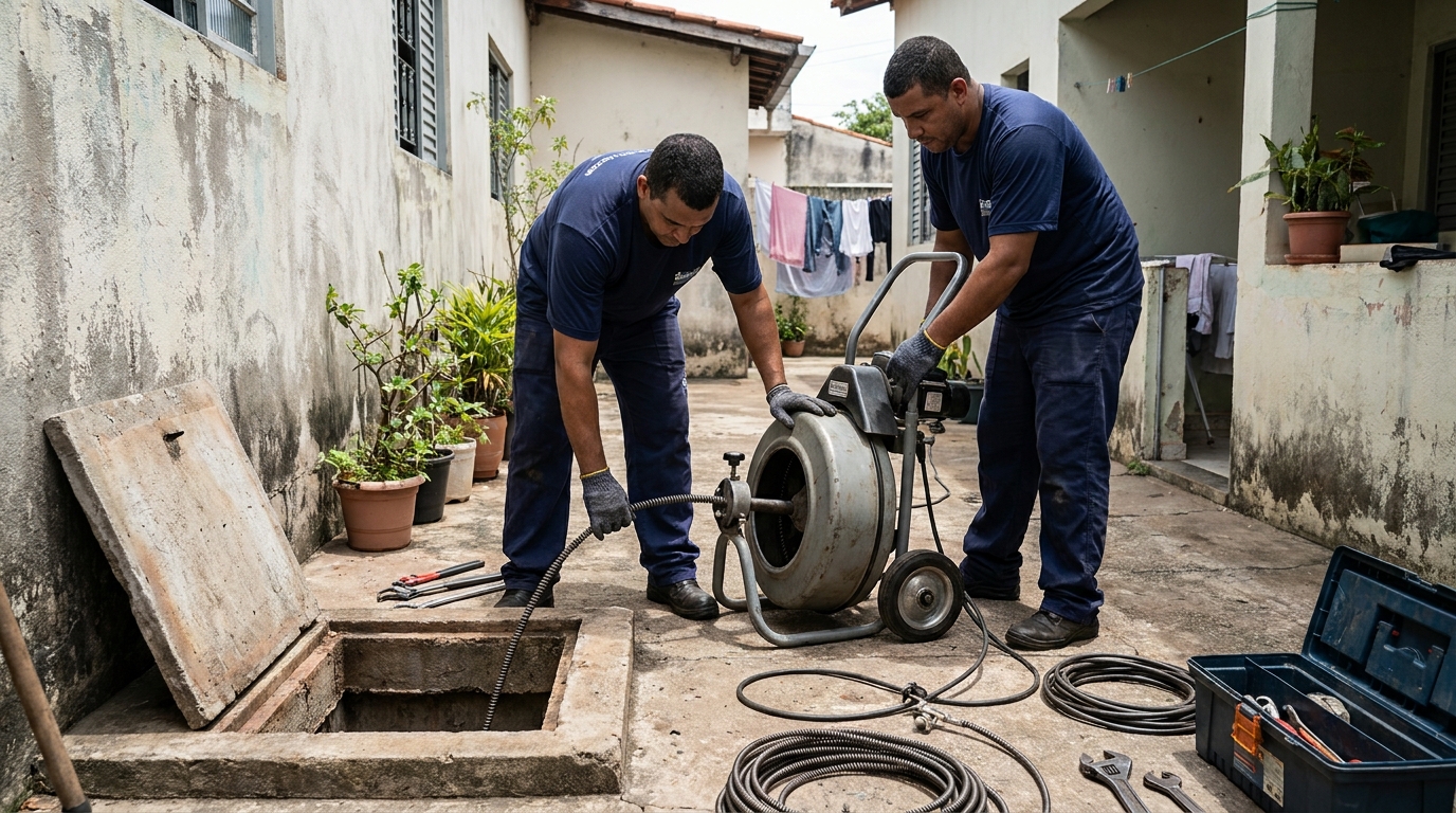 Desentupimento de Coluna Sanitária em Joinville‑SC